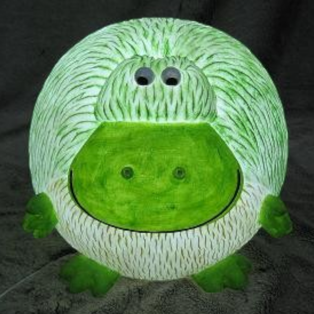 Twinkle Glory round green frog night light with textured surface and soft glowing illumination for nursery decor