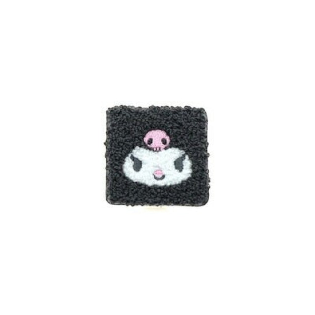 sanrio-kuromi-notepad-with-fluffy-clip