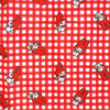 Twinkle Glory Sanrio My Melody red and white checkered polyester eco bag fabric pattern