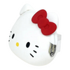 Twinkle Glory Hello Kitty white silicone Mimi Pochi pouch with a red bow and metal clasp frame