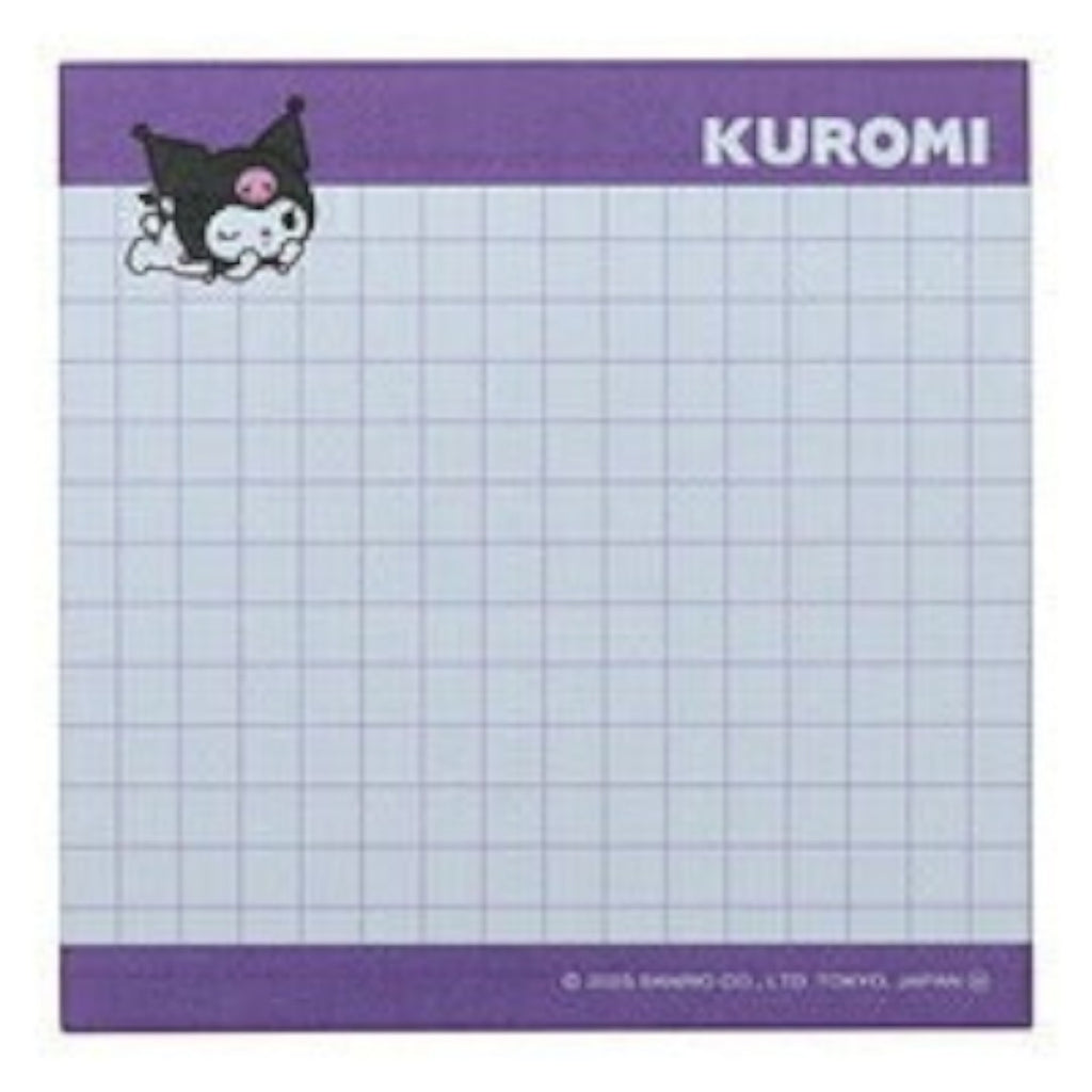 sanrio-kuromi-notepad-with-fluffy-clip