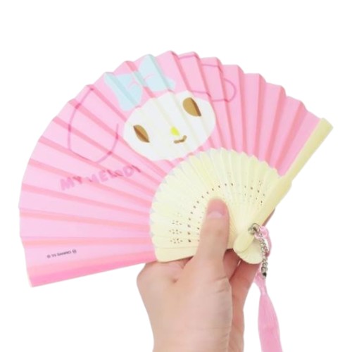 sanrio-my-melody-pocket-friends-foldable-mini-folding-fan-keychain