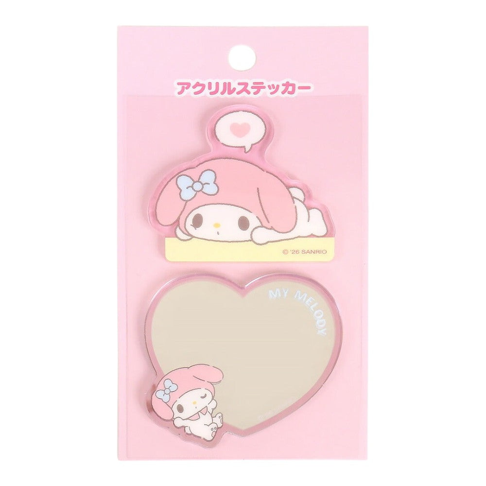 sanrio-my-melody-acrylic-sticker-set