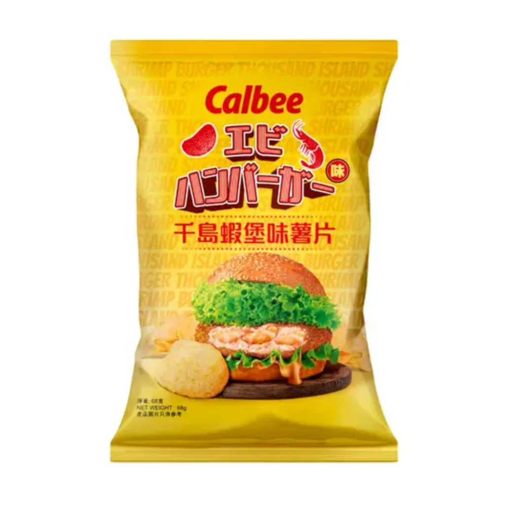 Calbee Thousand Island Shrimp Burger Potato Chips 68g