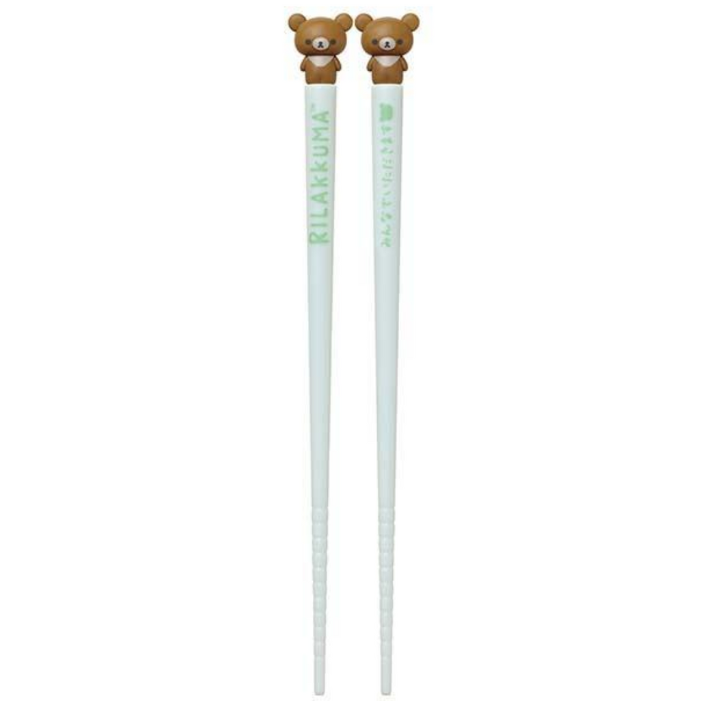 Chairoikoguma Chopsticks With Head 18.5cm