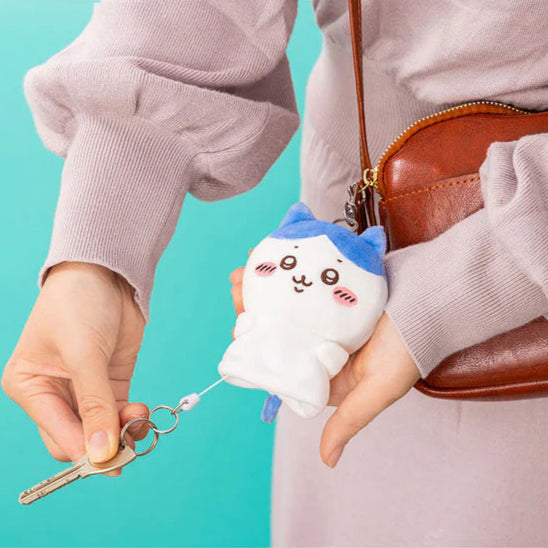 Chiikawa Hachiware Plush Retractable Keycover