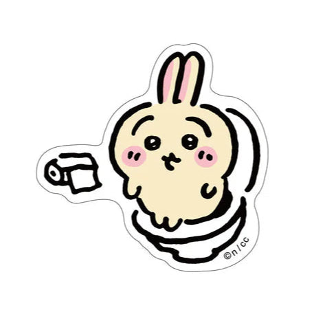 Chiikawa Toilet Usagi Smartphone-Sized Sticker