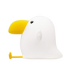 Twinkle Glory white silicone cuckoo night light with a bright yellow beak and feet for a child's bedroom