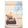 Twinkle Glory cute bear LED night light made of natural resin with a soft glow for a calming bedroom atmosphere