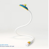 Twinkle Glory Disney Toy Story Alien UFO flexible LED desk lamp with white gooseneck and USB rechargeable base