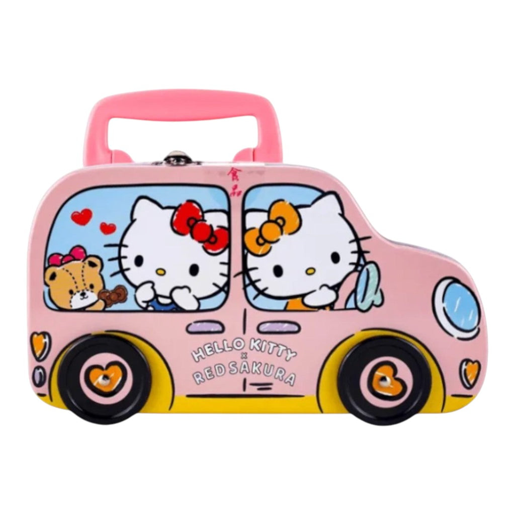 Hello Kitty Pink Sakura Car Shaped Tin Milk Cookies