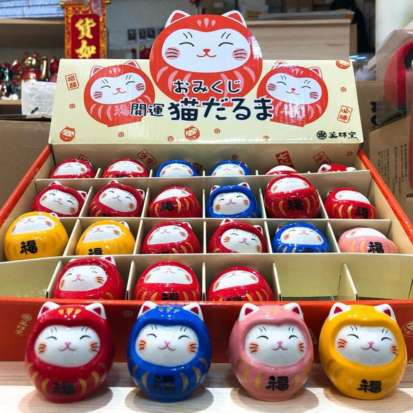 Japanese Daruma Doll Lucky Cat Small Mascot 4.5cm