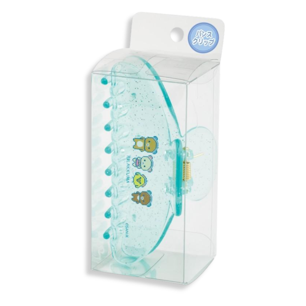Korilakkuma Blue Glitter Clear Hair Claw Clip