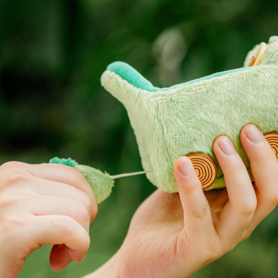 LuLu the Piggy Animal Party Speeding Crocodile Lu Plush Keychain