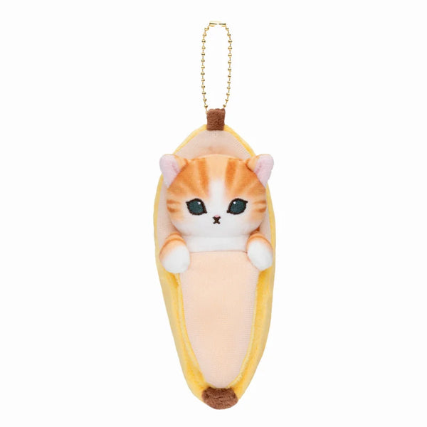 Mofusand Banana Cat Plush Keychain