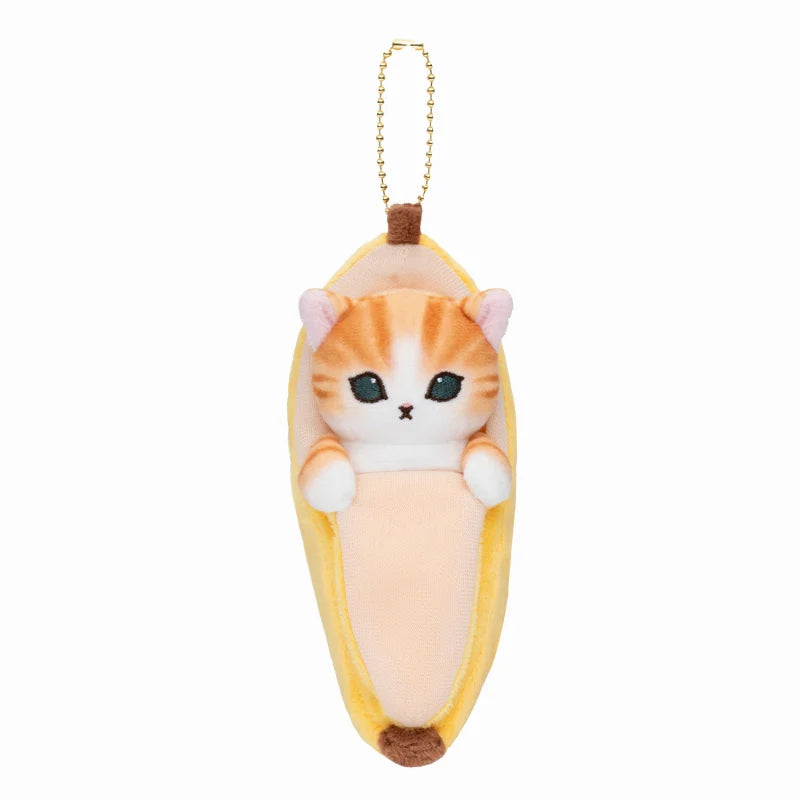 Mofusand Banana Cat Plush Keychain