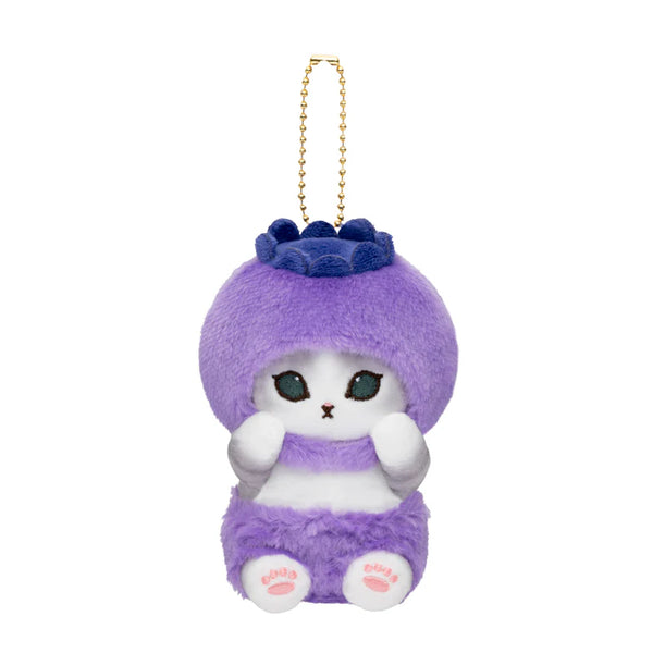 Mofusand Blueberry Cat Plush Keychain