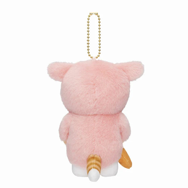 Mofusand Bunny Pajamas Pink Cat Plush Keychain