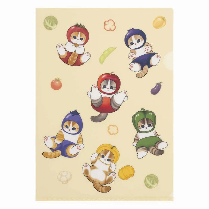 Mofusand  Colourful Vegetable Cats A4 Clear File Folder