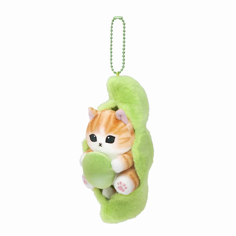 Mofusand Edamame Cat Plush Keychain