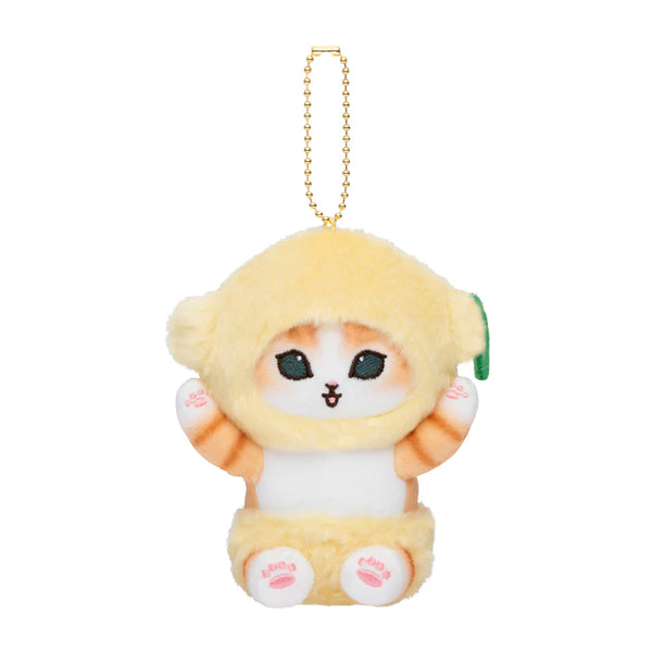 Mofusand Lemon Cat Plush Keychain