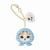 Mofusand Polka Dot Scarf Cat Face & Paw Charm Keychain