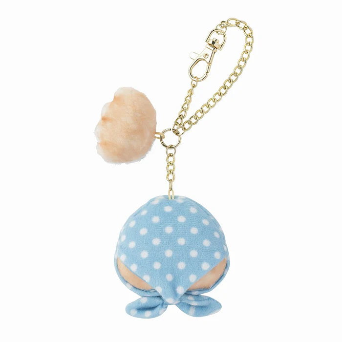 Mofusand Polka Dot Scarf Cat Face & Paw Charm Keychain