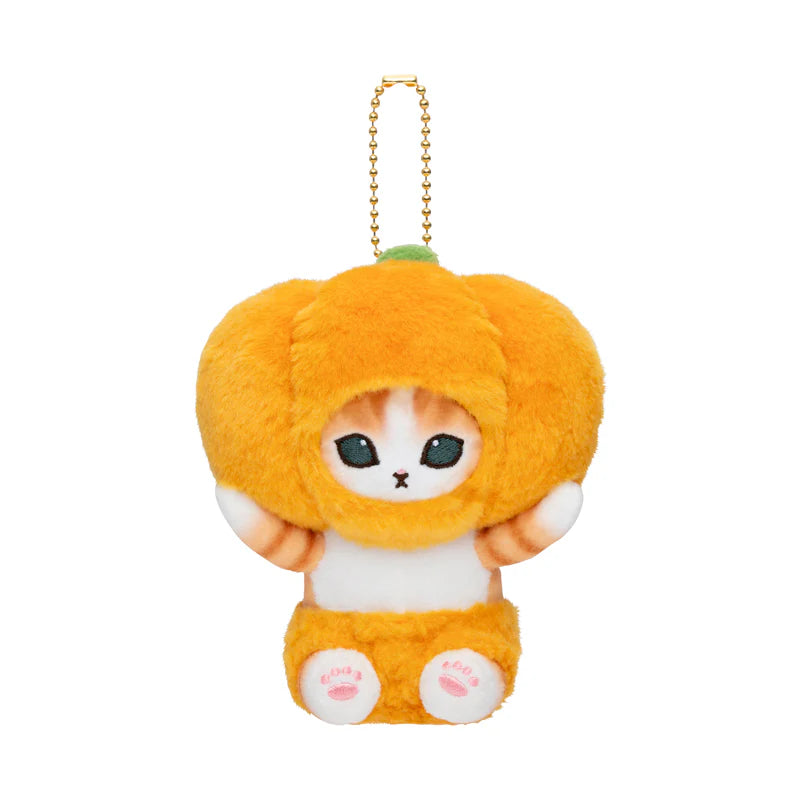 Mofusand Pumpkin Cat Plush Keychain