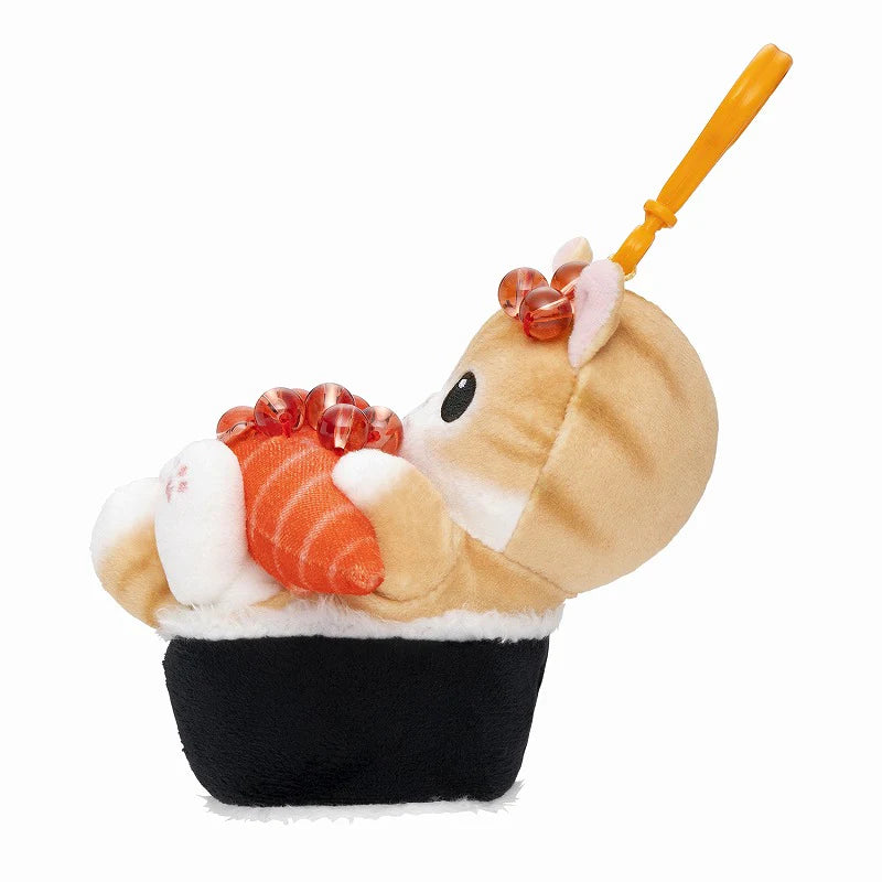 Mofusand Salmon Sushi Cat Plush Keychain