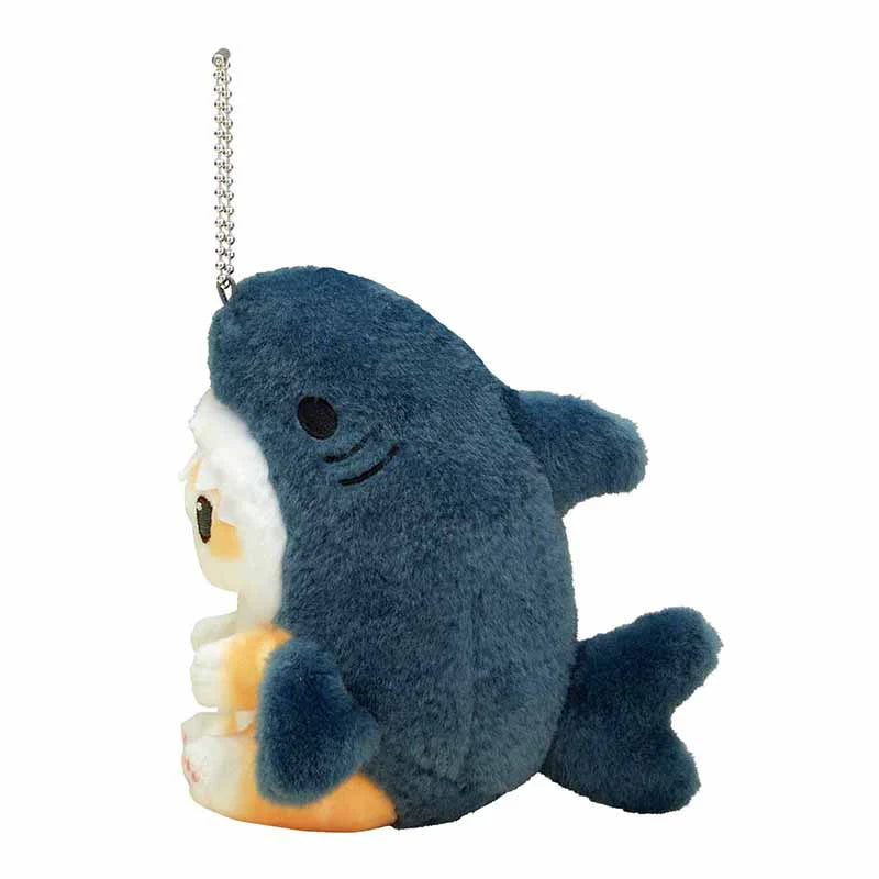 Mofusand Shark Cat Plush Keychain