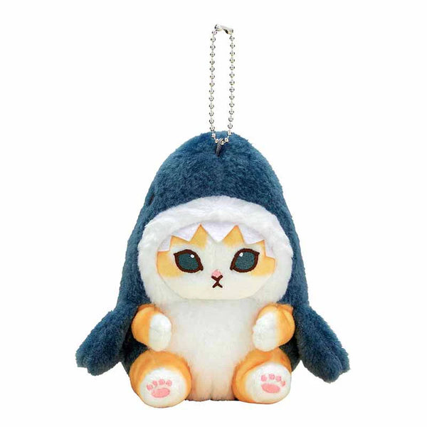 Mofusand Shark Cat Plush Keychain