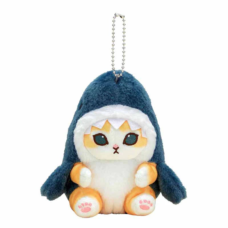 Mofusand Shark Cat Plush Keychain
