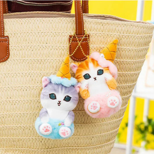 Mofusand Soda Ice Cream Cat Plush Keychain