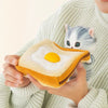 Mofusand Toast & Egg Cat Plush Pouch 18cm
