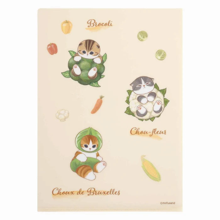 Mofusand Vegetable Cats A4 Clear File Folder