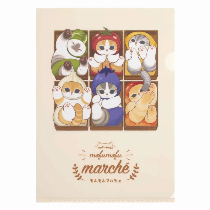 Mofusand Vegetable Cats A4 Clear File Folder