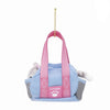 Mofusand Walking Grey and Blue Cat with Carrier Plush Keychain