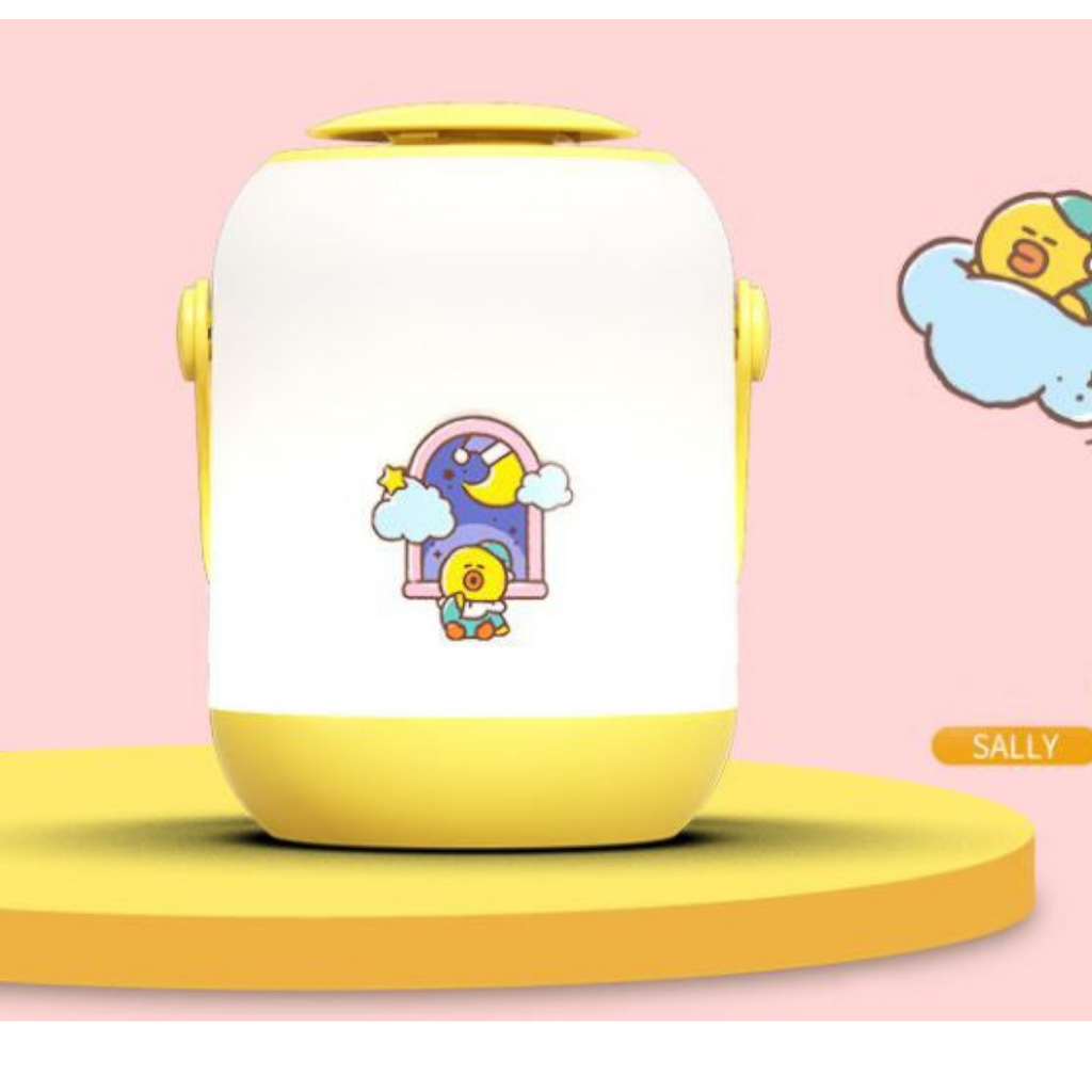 Twinkle Glory NVC Line Friends Sally round handle soft LED night light with yellow base and cute character graphic