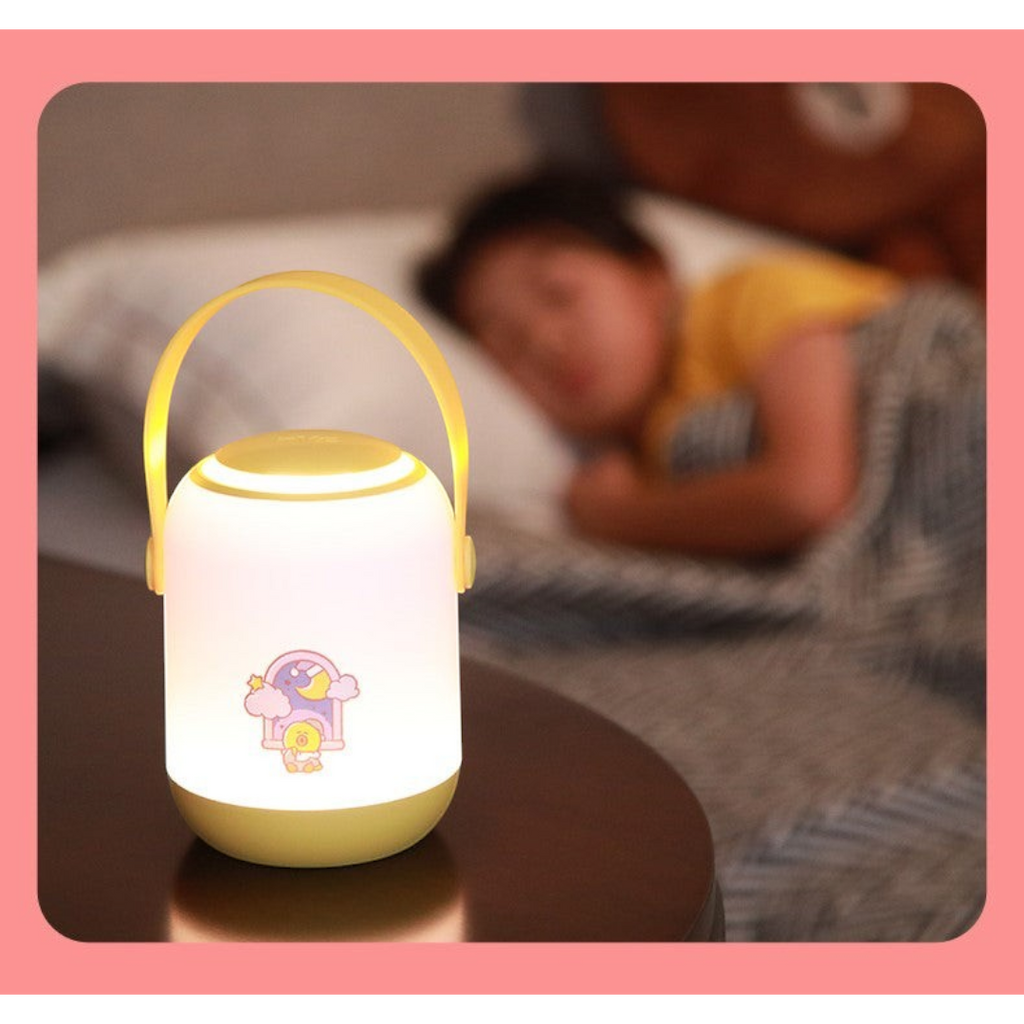 Twinkle Glory NVC Line Friends portable LED night light with a yellow handle and soft glowing illumination