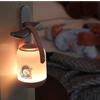Twinkle Glory NVC Line Friends portable LED night light with a soft glow and round handle hanging on a door knob