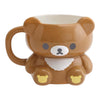 Brown bear-shaped mug on a white background