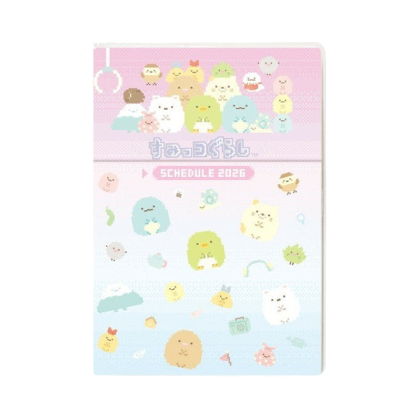 San-X Sumikko Gurashi Crane Game 2026 Monthly Planner Diary A6