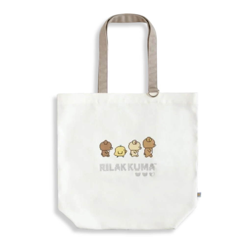 San-x Rilakkuma Gaming White Tote Bag