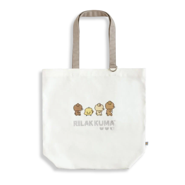 San-x Rilakkuma Gaming White Tote Bag