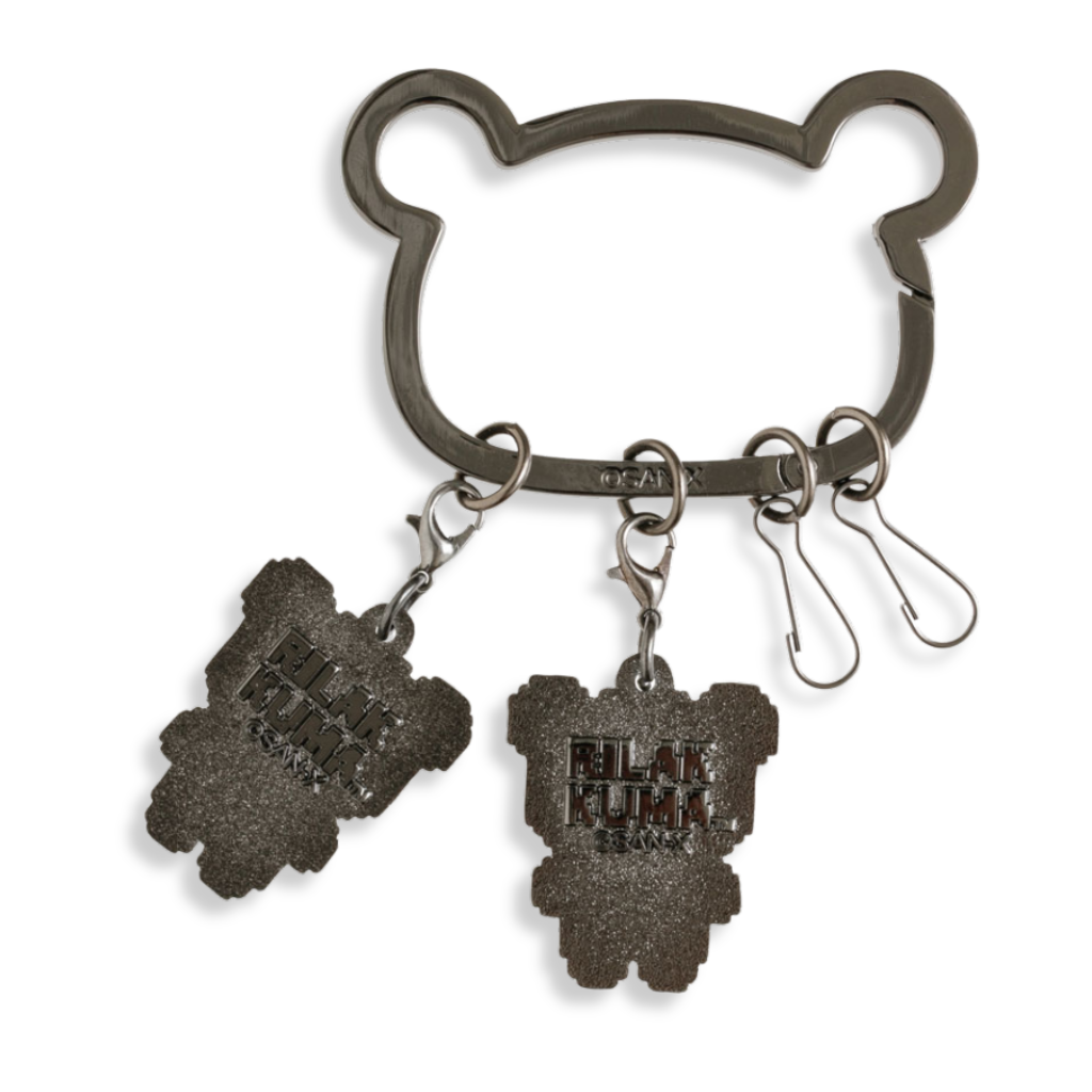 San-x Rilakkuma Korilakkuma & Chairoikoguma Metal Carabiner Keychain