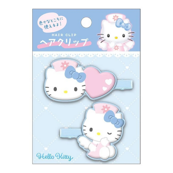 Sanrio Hello Kitty Fantasy Angel Blue Rubber Hair Clip Set