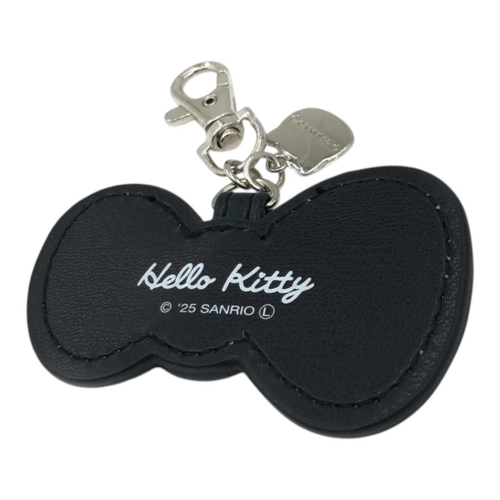 sanrio-hello-kitty-monotone-ribbon-metal-black-charm-keychain