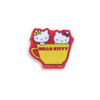 Hello Kitty mug-shaped magnet with two cats inside on a white background
