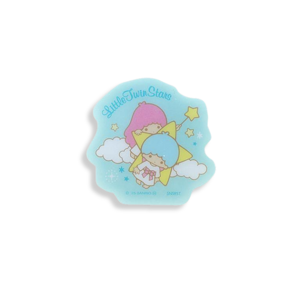 Sticker of Little Twin Stars with pastel colors on a light blue background
