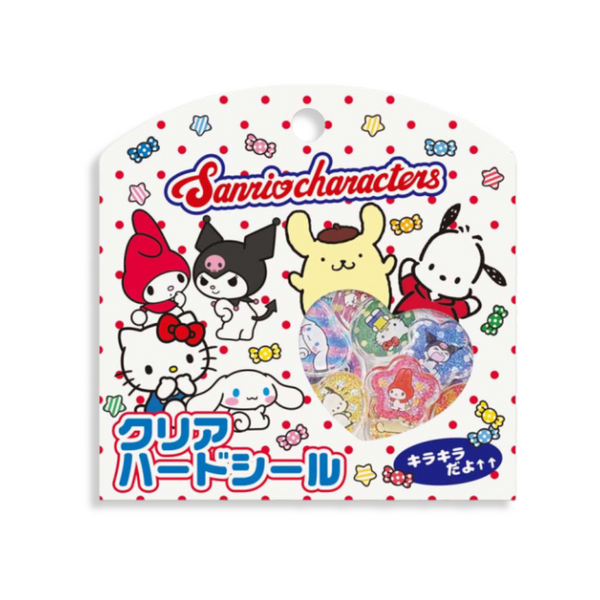 Sanrio Characters Clear Plump 3D Glitter Sticker Set